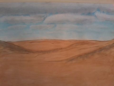 nuage sur désert